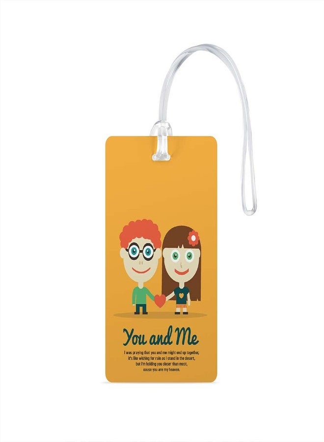 100yellow® You & Me Luggage Tags, Bag Tag Travel Id Labels Tag for Baggage Suitcases Bags with Silicon- Ideal for Travel - Image 2